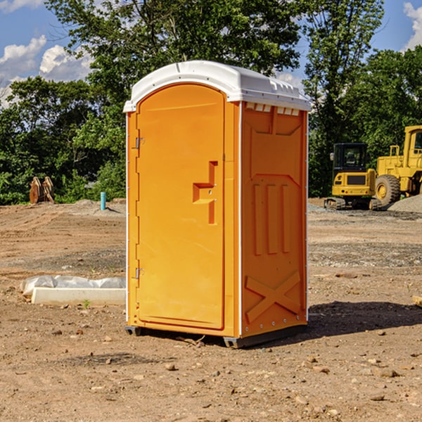 how often are the portable restrooms cleaned and serviced during a rental period in Meadowview Estates